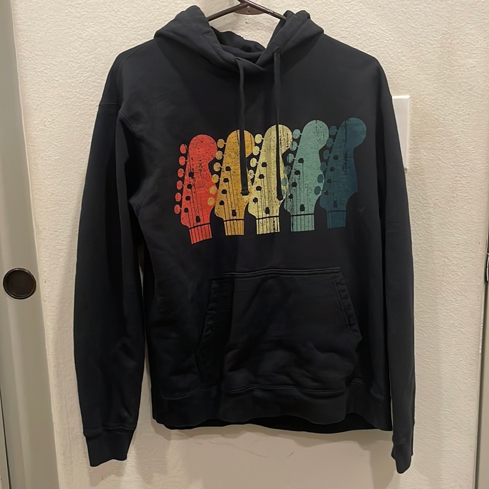 Blue guitar hoodie